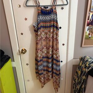 Sequin Hearts Multicolor Asymmetrical Dress